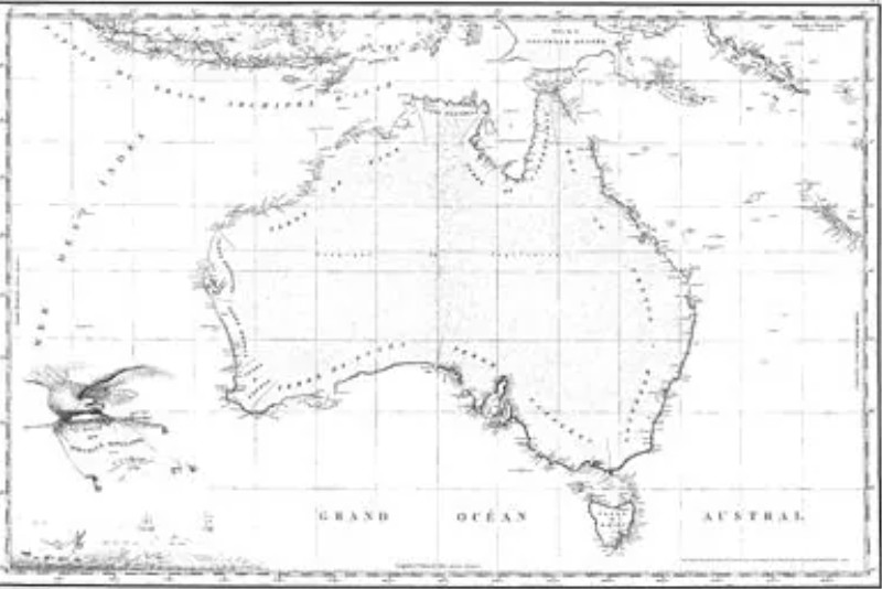 An old map of Australia